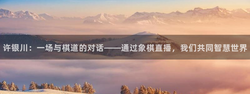 搜球直播：许银川：一场与棋道的对话——通过象棋直播，我们共同智慧世界